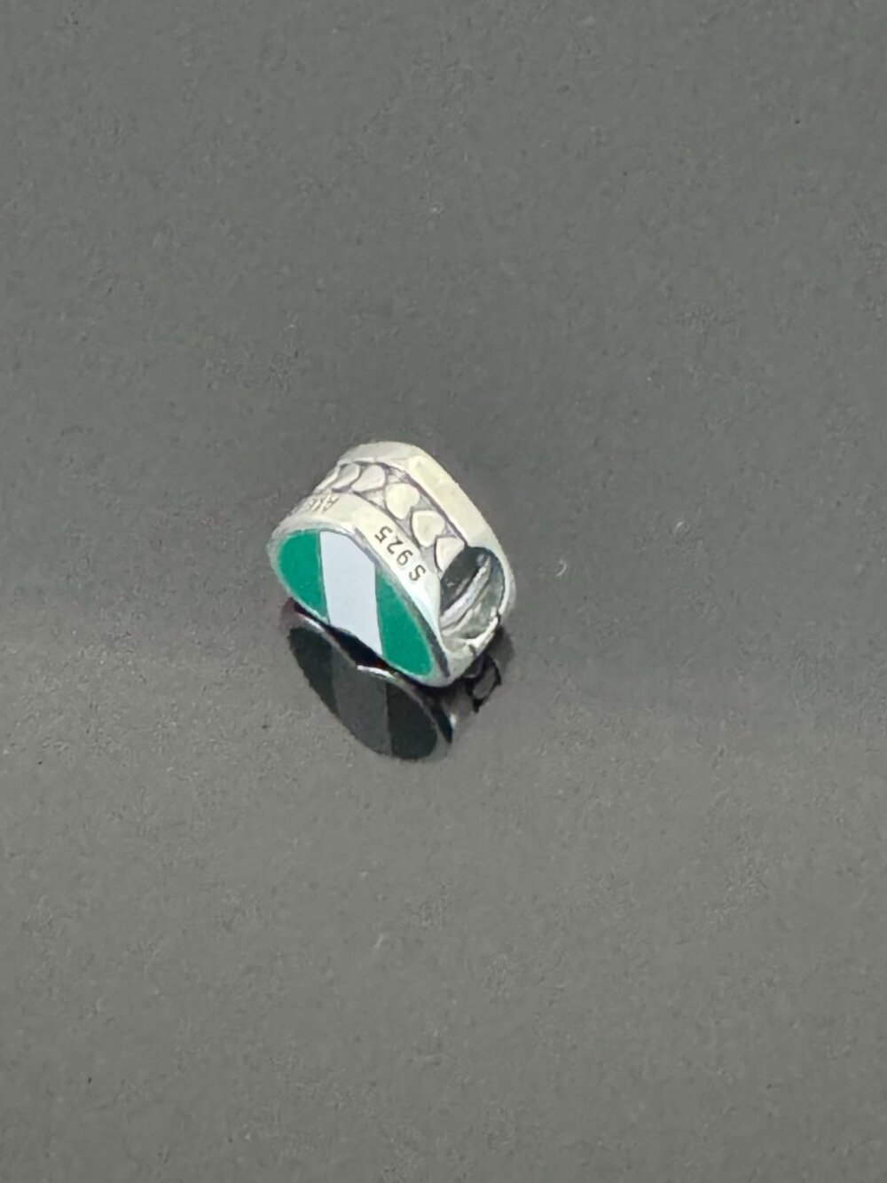 Authentic Pandora Nigeria Flag Heart Exclusive Charm - Picture 5 of 7